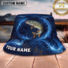 Maxcorners Fishing Blue Water Vortex Fish Scale Personalized 3D Bucket Hat (13 Fish Species)