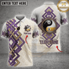 Maxcorners Yin Yang Eight Ball Geometric Patterned Pool Apparel Multicolor Customized Name, Team Name 3D Shirts