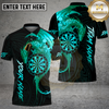 Maxcorners Darts Shirt Golden Dragon Dartboard Swirl Design Multioptions Personalized Name, Team Name 3D Shirt (4 Colors)