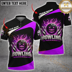 Maxcorners Bowling Flaming Evil Ball Multicolor Personalized 3D Shirt