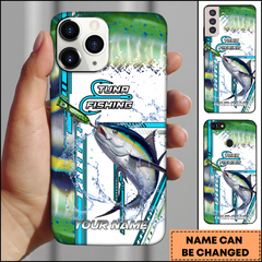 Maxcorners Fishing Tuna Splash Action Personalized Name 3D Phone Case