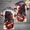 Maxcorner Angry Wolf Bowling Design Multicolor Customized Name, Team Name 3D Shirts