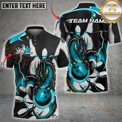 Maxcorners Inferno Dragon Bowling Jersey Multicolor Customized Name, Team Name 3D Shirts