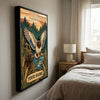 Maxcorners Moose Hunting Northern Lights Mountain Personalized Canvas Wall Art