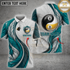 Maxcorners Yin Yang Eight Ball Dynamic Swirl Pool Jersey Multicolor Customized Name, Team Name 3D Shirts