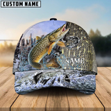 Maxcorners Pike Fishing Clear Water Skin Customized Name 3D Cap