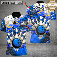 Maxcorners  Bowling Blast Multicolor Customized Name, Team Name 3D Shirts