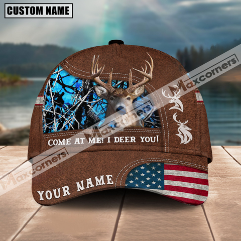 Maxcorners Deer Hunting Come At Me I Deer You Multicolor Option Personalized Cap