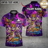 Maxcorners Bowling & Pins Graffiti Street King Pins Customized Name, Team Name 3D Shirt (4 Colors)