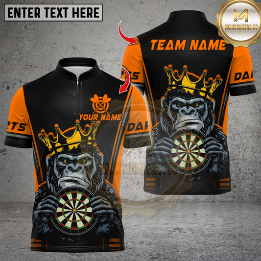 Maxcorners Darts King Gorilla Dartboard Multicolor Customized Name, Team Name 3D Shirts