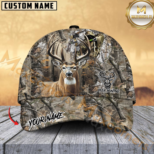 Maxcorners Deer Hunter Camo Cap Multicolor Personalized Cap (6 color)