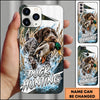 Maxcorners Duck Hunting German Shorthaired Pointer White Blue Water Splash Personalized Name 3D Phone Case - German Wirehaired Pointer