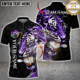 Maxcorners Bowling Tiger Strike Multicolor Customized Name, Team Name 3D Shirts