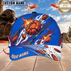 (7 Colors) Maxcorners Trap & Skeet Shooting Flaming Clay Target American Eagle Personalized Name 3D Cap