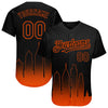 Maxcorners Custom Black Orange 3D Philadelphia City Edition Fade Fashion Authentic Baseball Jersey LM2605