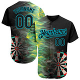 Maxcorners Fiery Dart Board 3D Pattern Design Baseball Jersey 3D Shirt