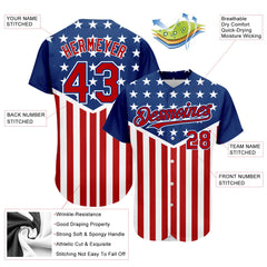 Maxcorners Custom Black Old Gold-White 3D American Flag Premium Baseball Jerseys LM0210