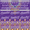 Maxcorners Custom Purple White 3D Pattern Design Traditional African Ethnic Style Authentic Baseball Jersey LM2605