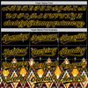 Maxcorners Custom Black Yellow 3D Pattern Design Geometric African Ethnic Style Authentic Baseball Jersey LM2605