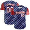 Maxcorners Custom White Fire Red 3D Patriotic American Flag And Statue of Liberty Premium Baseball Jersey LM0210