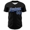 Maxcorners Custom Black Royal Red-White 3D Patriotic American Flag Premium Baseball Jersey LM0210