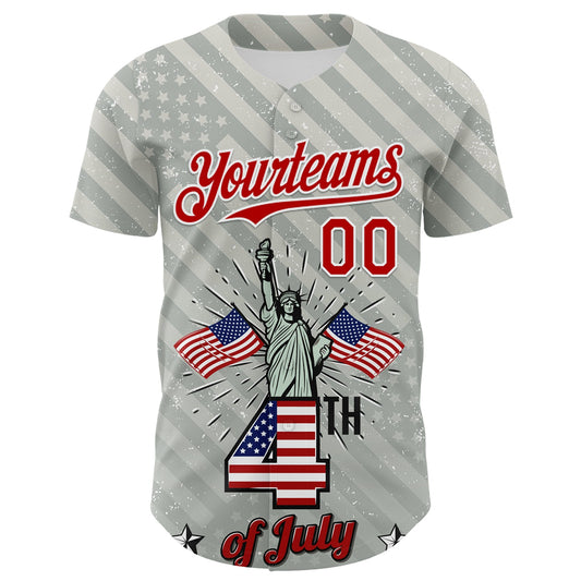 Maxcorners Custom Navy Vintage USA Flag-Teal 3D Patriotic American Symbol Fire Truck Premium Baseball Jersey LM0210