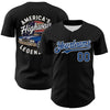 Maxcorners Custom White Red-Royal 3D Patriotic American Flag Premium Baseball Jersey LM0210