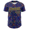 Maxcorners Custom Dark Purple Light Yellow 3D Pattern Design Mardi Gras Shrove Tuesday Premium Baseball Jersey LM0210