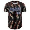 Maxcorners Custom Black Navy-White 3D Pattern Design Burner Costumes Animal Print Premium Baseball Jersey LM0210