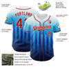 Maxcorners Custom White Royal-Red American Flag Premium 3D Baseball Jersey LM0210