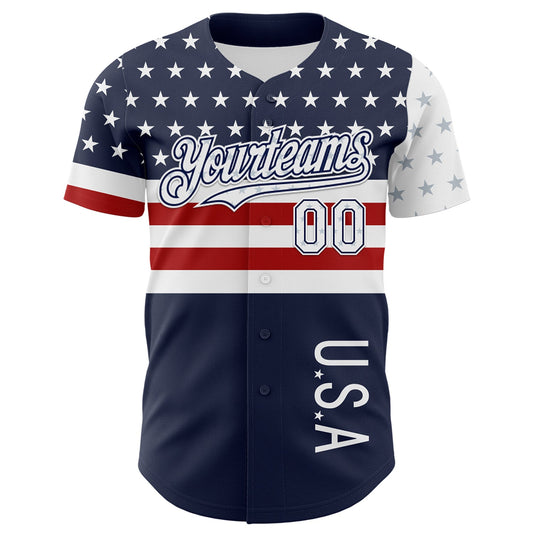 Maxcorners Custom Graffiti Pattern Vintage USA Flag Black Crimson-Cream 3D Scratch Premium Baseball Jersey LM0210