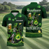 Maxcorners Hello Darkness Four Leaf Clover St Patricks Day Fun Golf Shirts For Men, St Patrick's Green Polo Shirts For Men