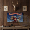 Maxcorners Santa Riding Reindeer Dashing Through the Snow Wrapped Canvas