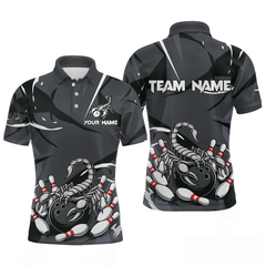 Maxcorners Custom Scorpio Zodiac Bowling Men Bowling Shirt Polo & Quarter-Zip Bowling Team Jerseys LM014