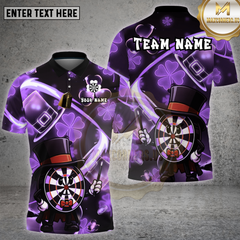 Maxcorners Leprechaun Dartboard Green Lucky Clover Theme Multioptions Personalized Name, Team Name Unisex 3D Shirt (4 Colors)