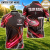 Maxcorners Disc Golf Flying Disc & Dynamic Swirl Graphic Multicolor Customized Name, Team Name 3D Shirts