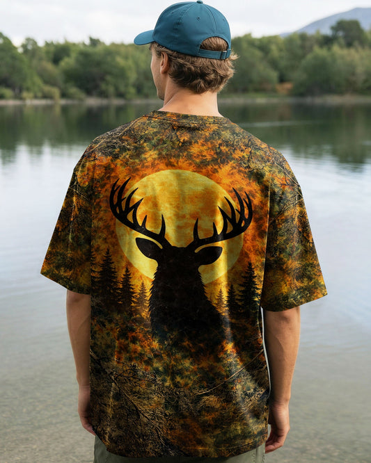 Maxcorners Deer Hunting Moon Vintage Swirl All Over Print LM1601