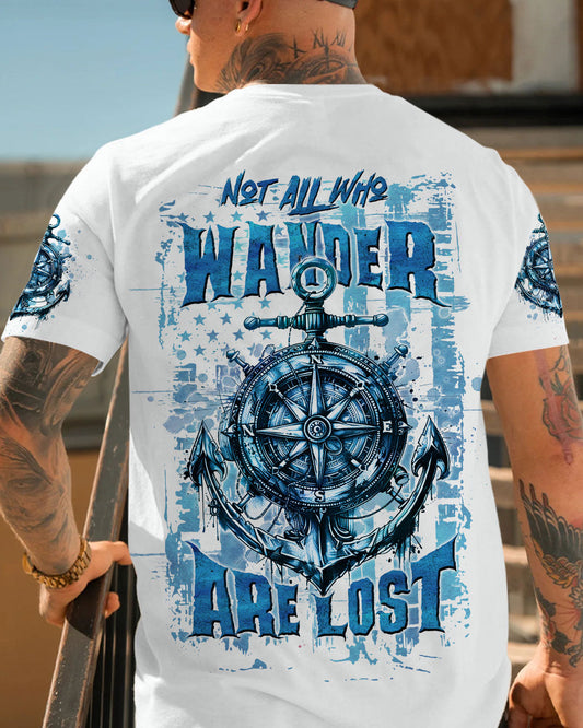 Maxcorners Not All Who Wander Are Lost Anchor Compass All Over Print LM2101
