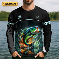 Maxcorners Don't Be A Dumb Bass SPF Shirt For Men, Funny Fishing Shirt, Fishing Shirts For Men, Bass Fishing