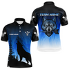 Maxcorners Persionalized Wolf-Head Dart Arrows Blue Dart Shirt For Men, Dart Team Jerseys LM184