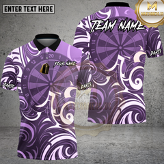 Maxcorners Modern  Darts Pattern Multioptions Personalized Name, Team Name Unisex 3D Shirt (4 Colors)