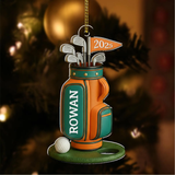 Maxcorners Personalized Golf Bag Acrylic Ornament, Golf Christmas Ornaments, Christmas Golf Gift, Gift For Golf Lover LM1611