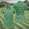 Maxcorners Santa Flamingo Tropical Golf Shirt, Christmas Golf Shirt, Women’s Golf Apparel LM1507