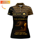 Personalized Name Poker Polos, 99.8% Of Gamblers Poker Shirt, Funny Poker Shirts, Gift For Poker Lovers