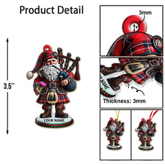 Maxcorners Custom Name Scotland Ornament, Christmas Gift for Scotland Lover5 2D Flat LM2211