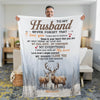 Maxcorners Personalized To My Husband Hunting Deer Fleece Blanket - Custom Name Gift for Husband, Anniversary LM1611
