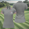 Maxcorners Gray Best Papa By Par Embroidered Golf Polo Shirt, Golf Polo For Women, Women’s Golf Apparel LM1507