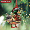Maxcorners Personalized Duck Acrylic Christmas Ornament Funny Custom Hunting Tree Decoration For Hunters LM0110