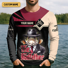 Maxcorners The Rod Father SPF Shirts, Custom Fishing Shirts, Fishing Shirts For Men, Funny Fisherman Gift