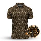 Maxcorners German Shepherd Dog Pattern Golf Shirt, Funny German Shepherd Golf Shirt For Dog Lovers, Golf Gift For Golfers